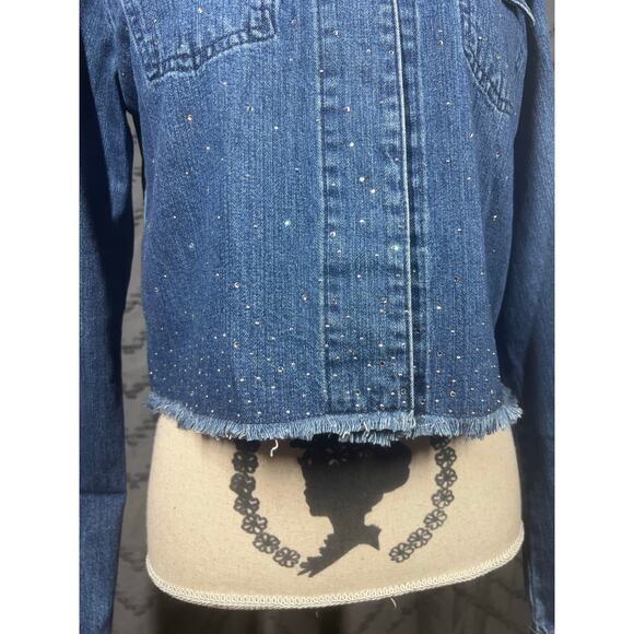 Vintage Fendi Jeans Roma Amor 100% cotton Italian Made SZ 6 Crystal Celeb Style - Picture 6 of 12